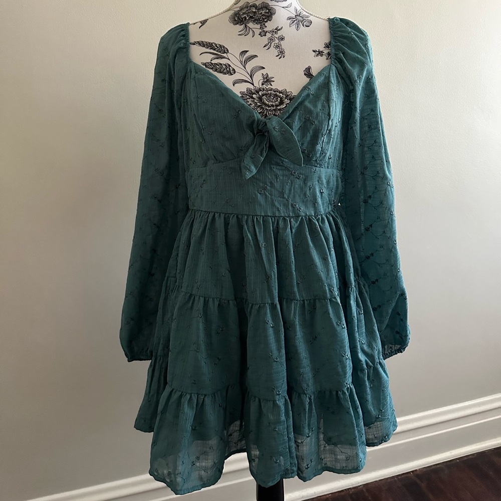 Francesca’s Trixxi Green Mini Dress NWT